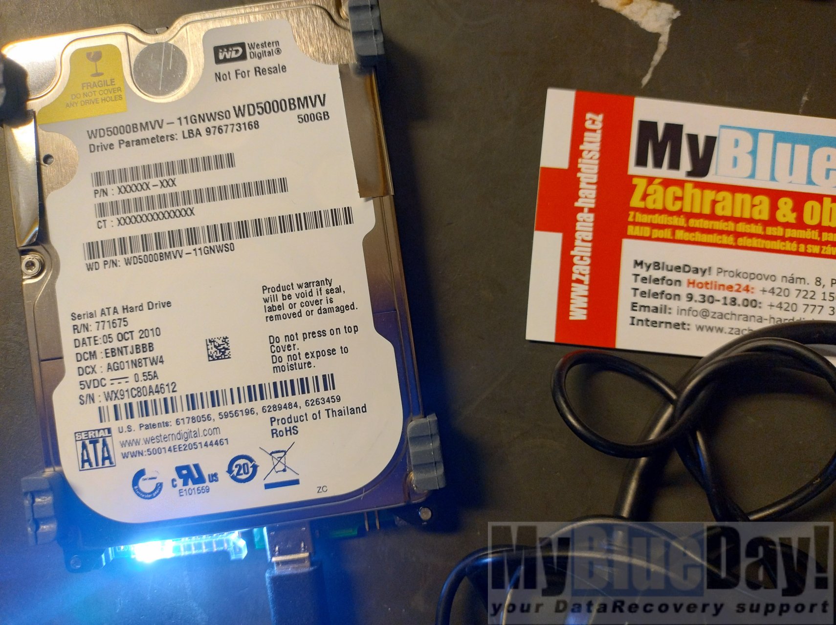 Poškozený disk WD Elements